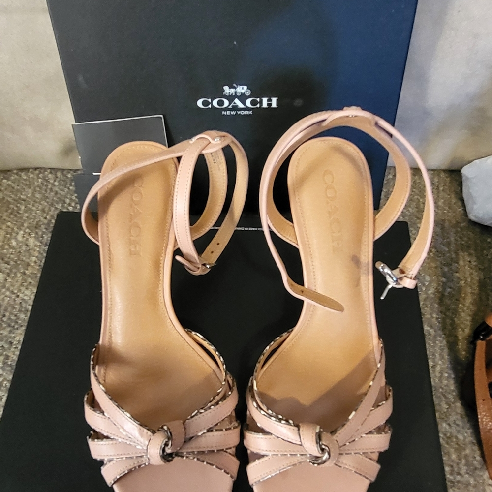 Coach Meg Heel With Snakeskin
